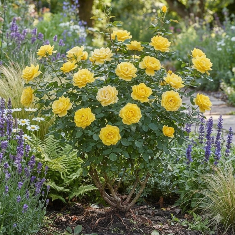 Rosier à fleurs groupées Rayon De Soleil® 'Meianycid'