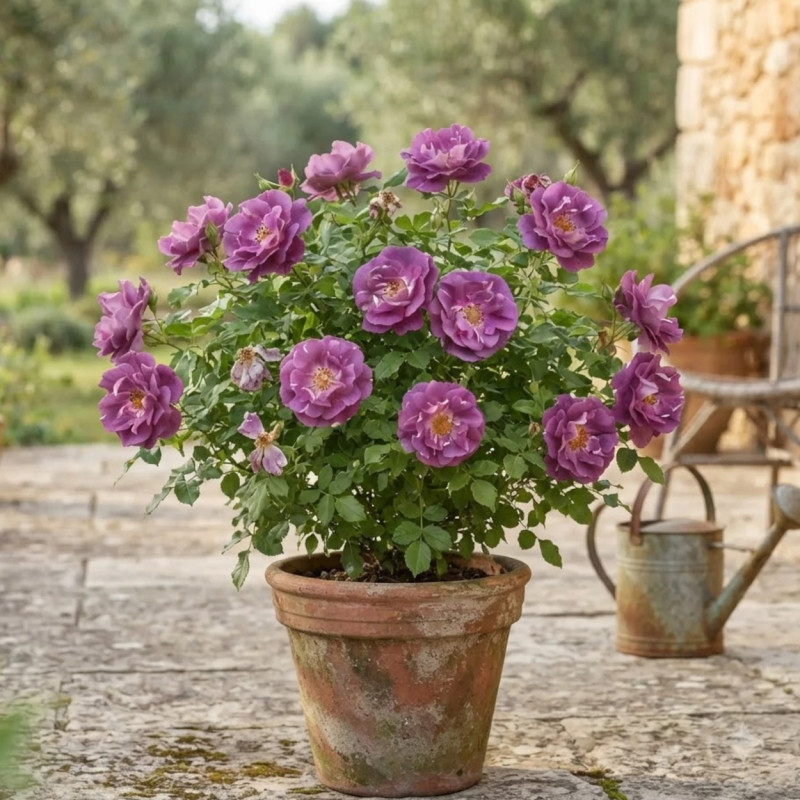 Rosier à fleurs groupées Rhapsody in Blue® 'Frantasia'