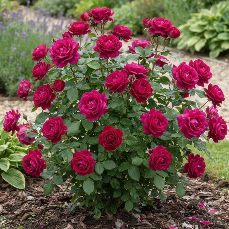 Rosier à grandes fleurs Rose Lalande de Pomerol® 'Delcherot'