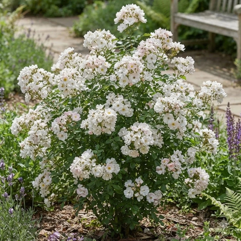 Rosier à fleurs groupées Rosée du Matin® 'Evematch'