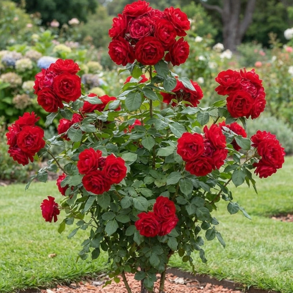 Rosier arbustif Rusticana® 'Poppy Flash'