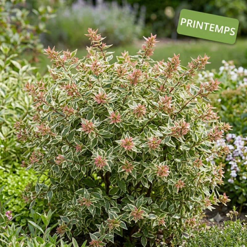 Abelia Confetti® 'Conti', Abélia à grandes fleurs