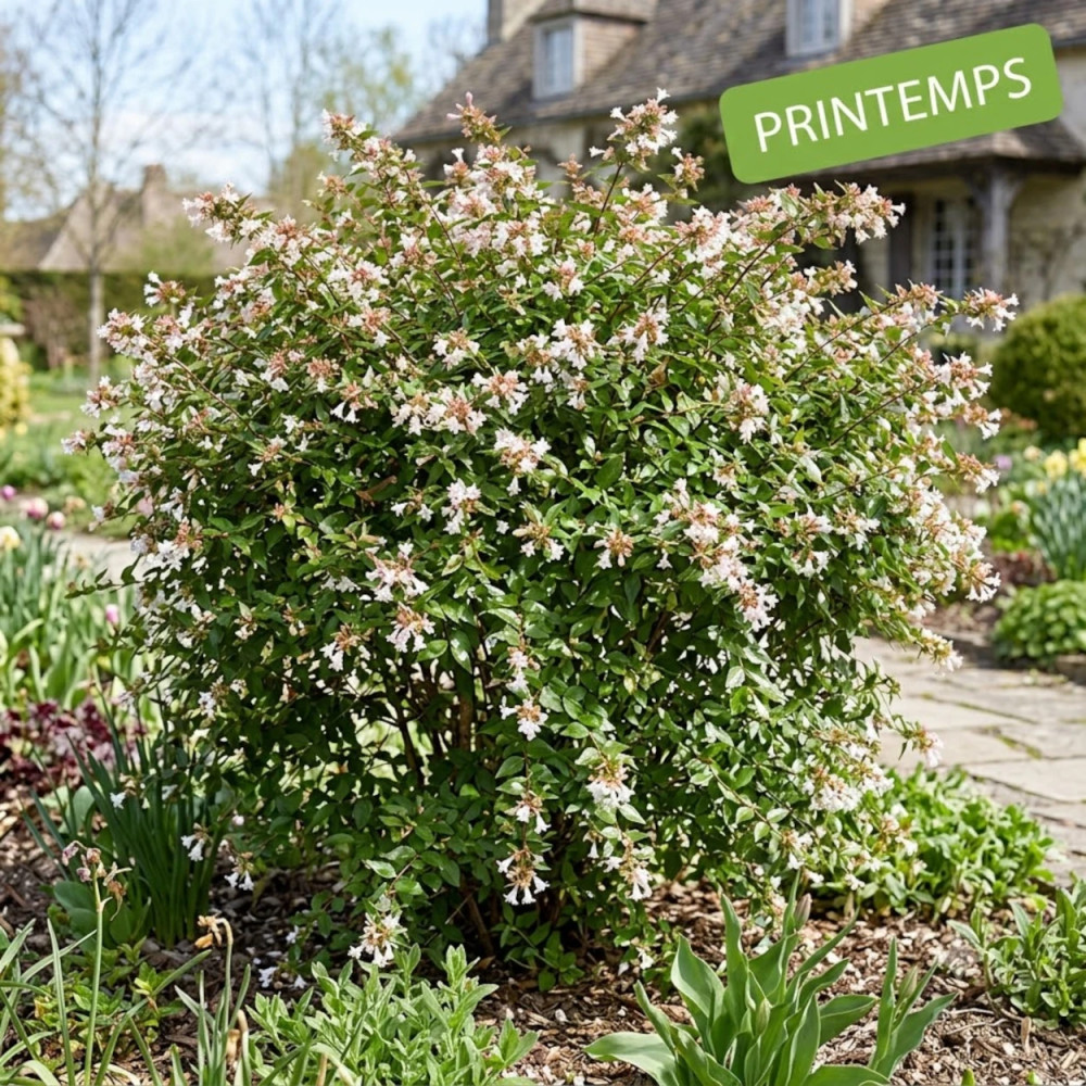 Abelia Semperflorens, Abélia à grandes fleurs au printemps