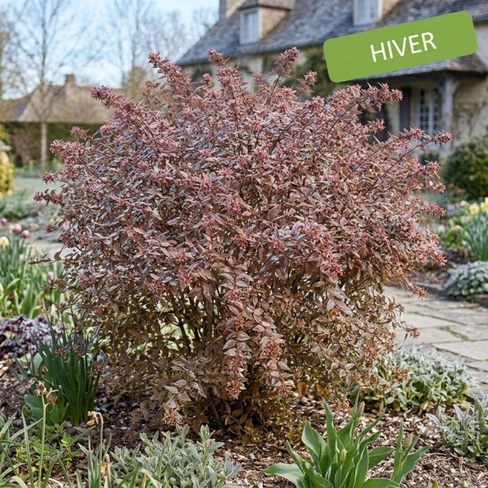 Abelia Semperflorens, Abélia à grandes fleurs en hiver