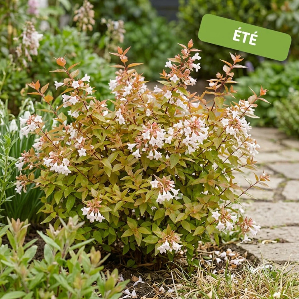 Abelia Caramel Charm® 'Minacara1' - SILENCE, ça pousse !, Abélia à grandes fleurs en été