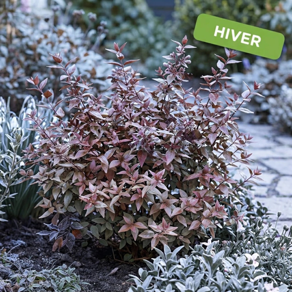 Abelia Caramel Charm® 'Minacara1' - SILENCE, ça pousse !, Abélia à grandes fleurs en hiver