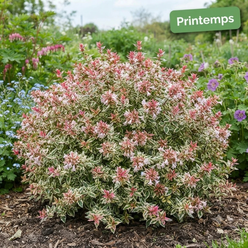 Abelia Pink Lady® 'KEYLAD' - SILENCE, ça pousse !, Abélia à grandes fleurs au printemps