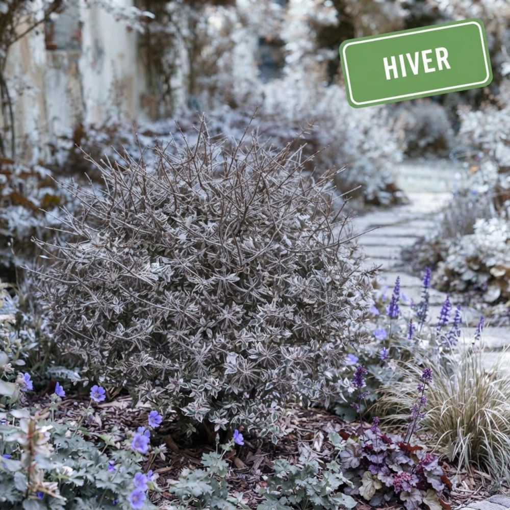Abelia Psychedelik® 'Minabtc16', Abélia à grandes fleurs en hiver