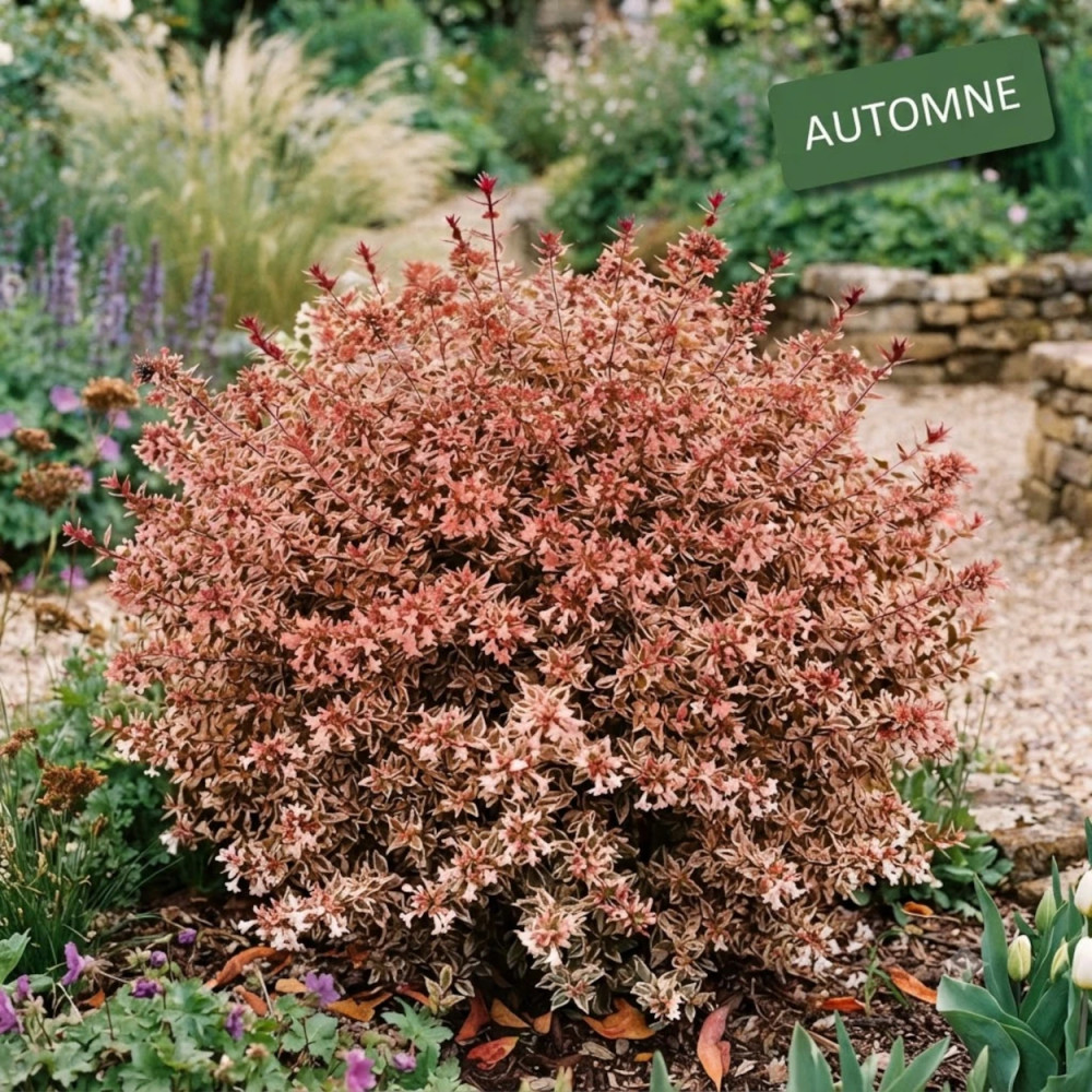 Abelia Sparkling Silver, Abélia panachée à l'automne