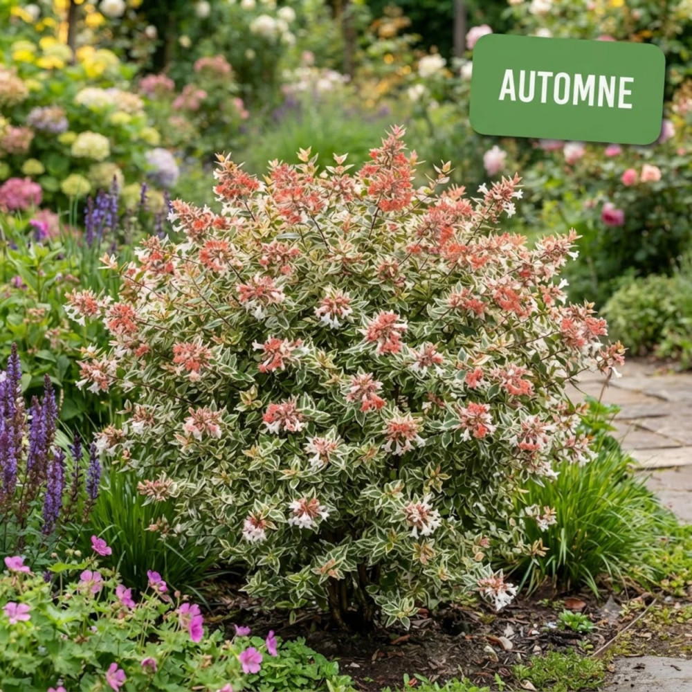 Abelia Sparkling Silver® - SILENCE, ça pousse !, Abélia panachée à l'automne