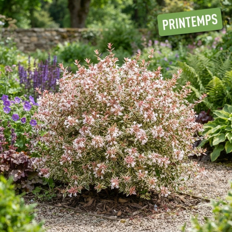 Abelia Tricolor Charm® 'Mincautri' - SILENCE, ça pousse !, Abélia à grandes fleurs