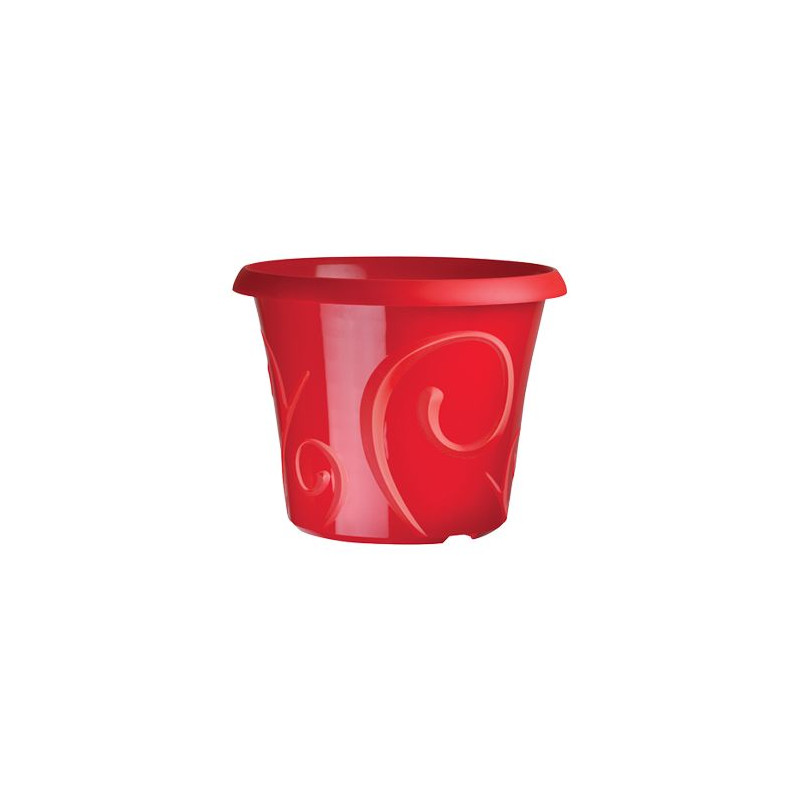 Pot déco volute - 8.3 litres rouge grenadine