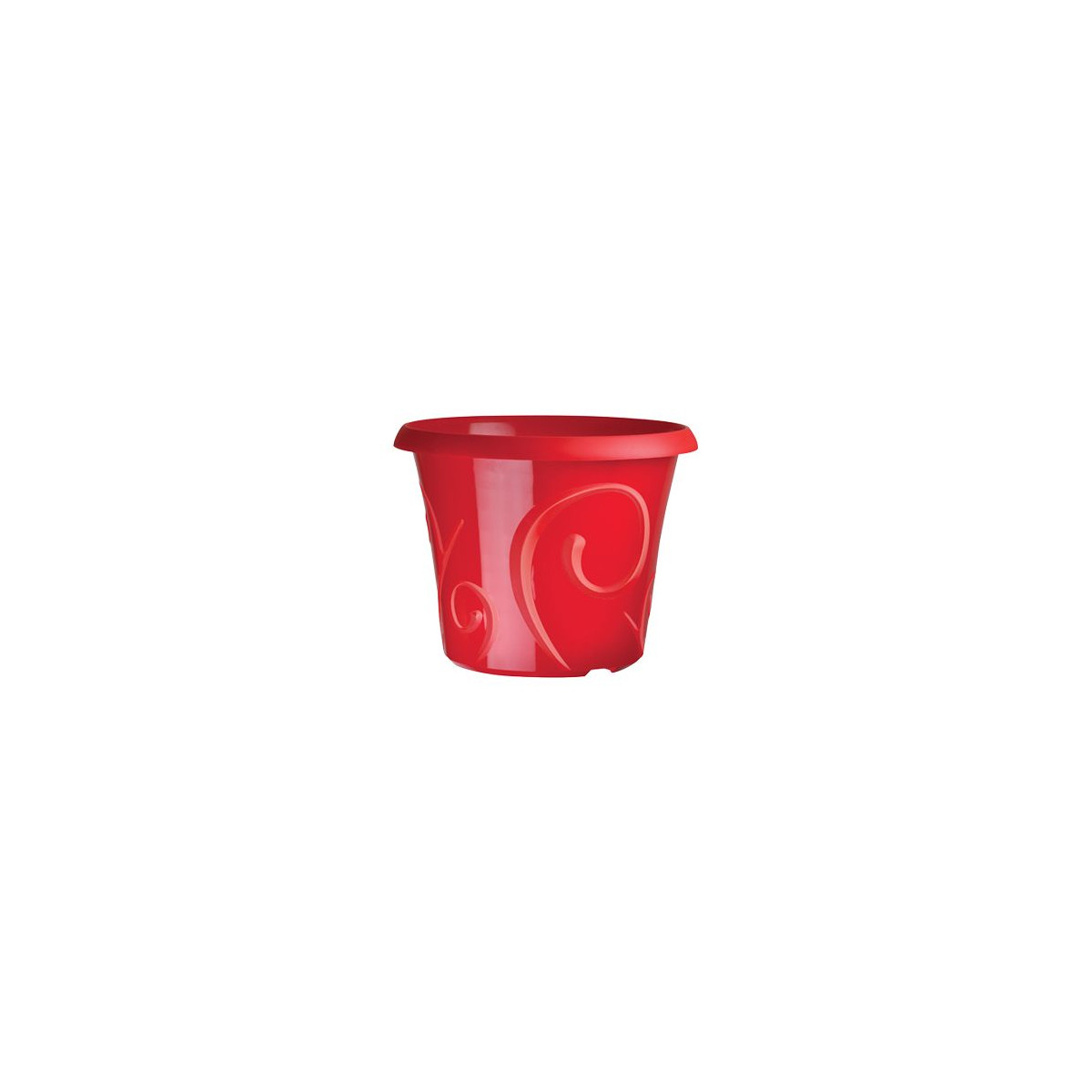 Pot déco volute - 8.3 litres rouge grenadine