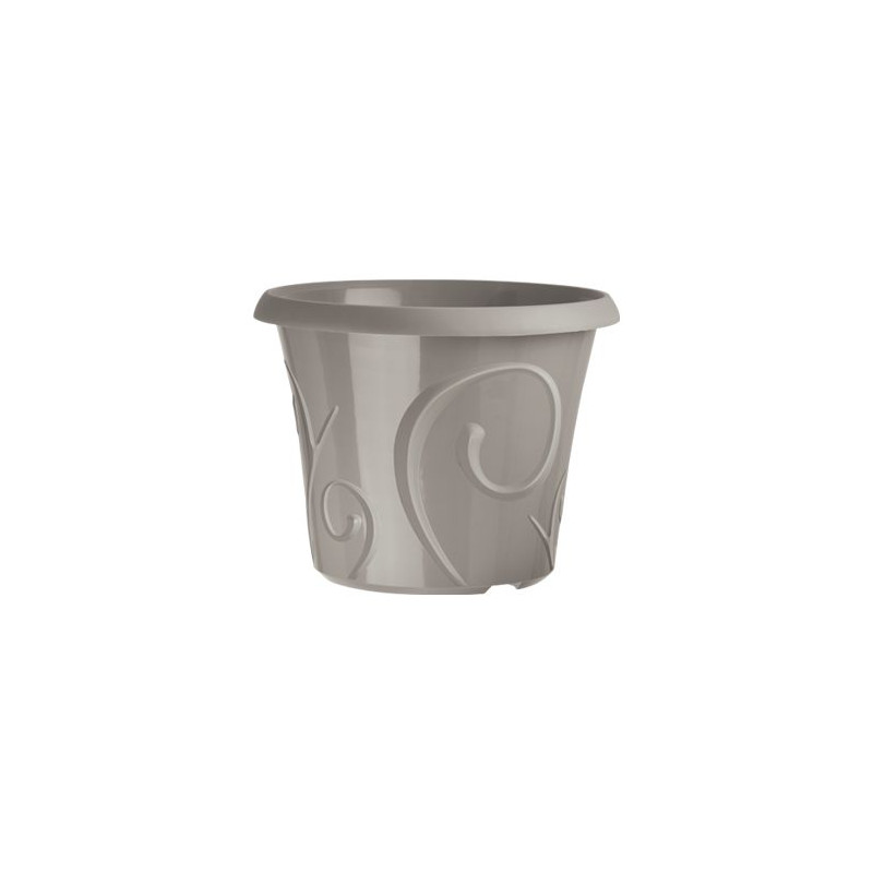 Pot déco volute - 8.3 litres gris galet