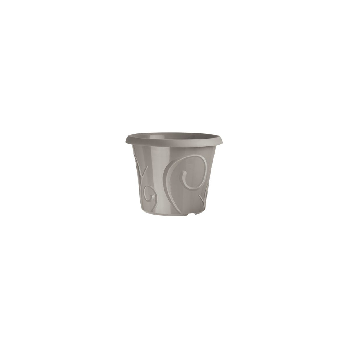 Pot déco volute - 8.3 litres gris galet