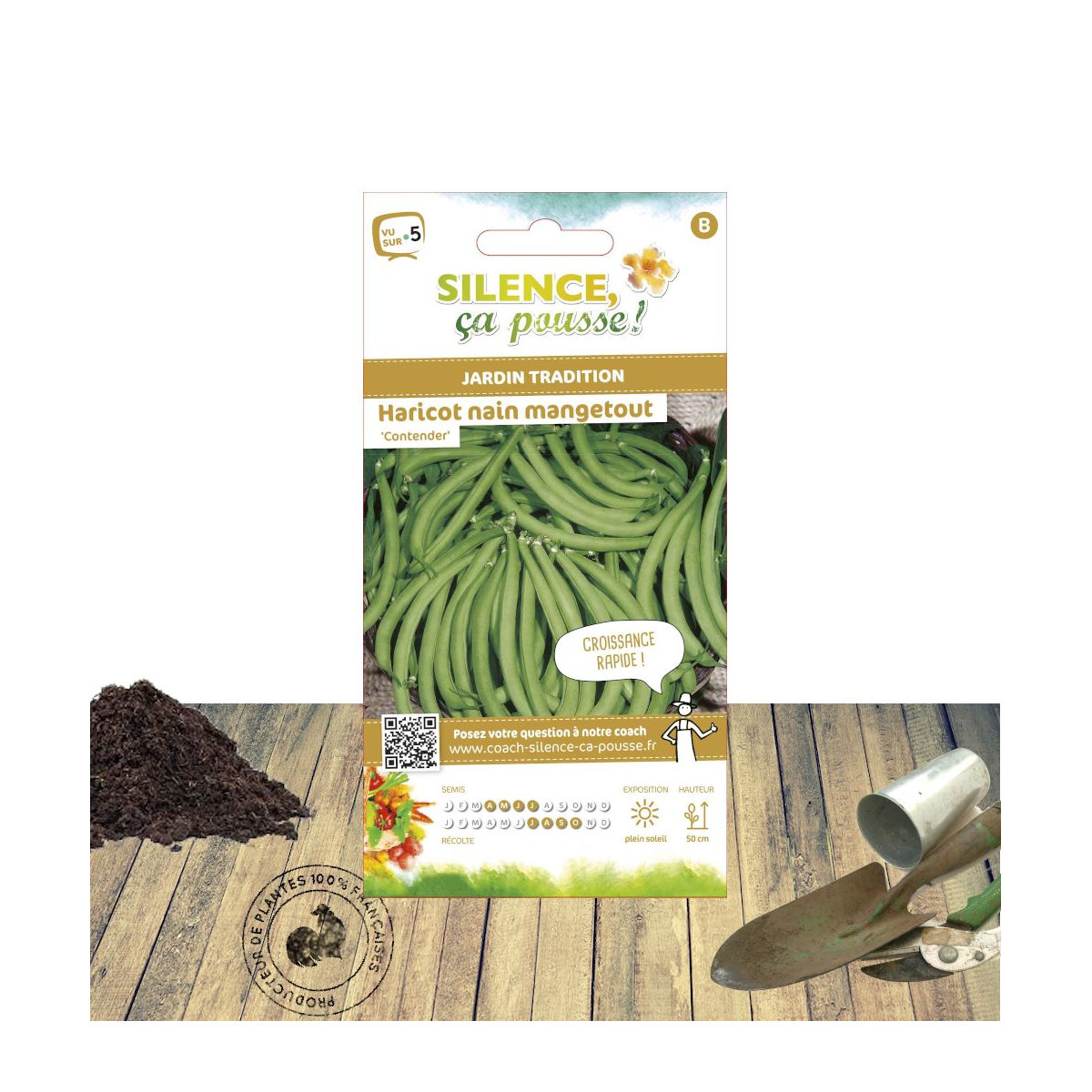 Graines de Haricot Nain mangetout Contender Graines de Haricot Nain mangetout Contender