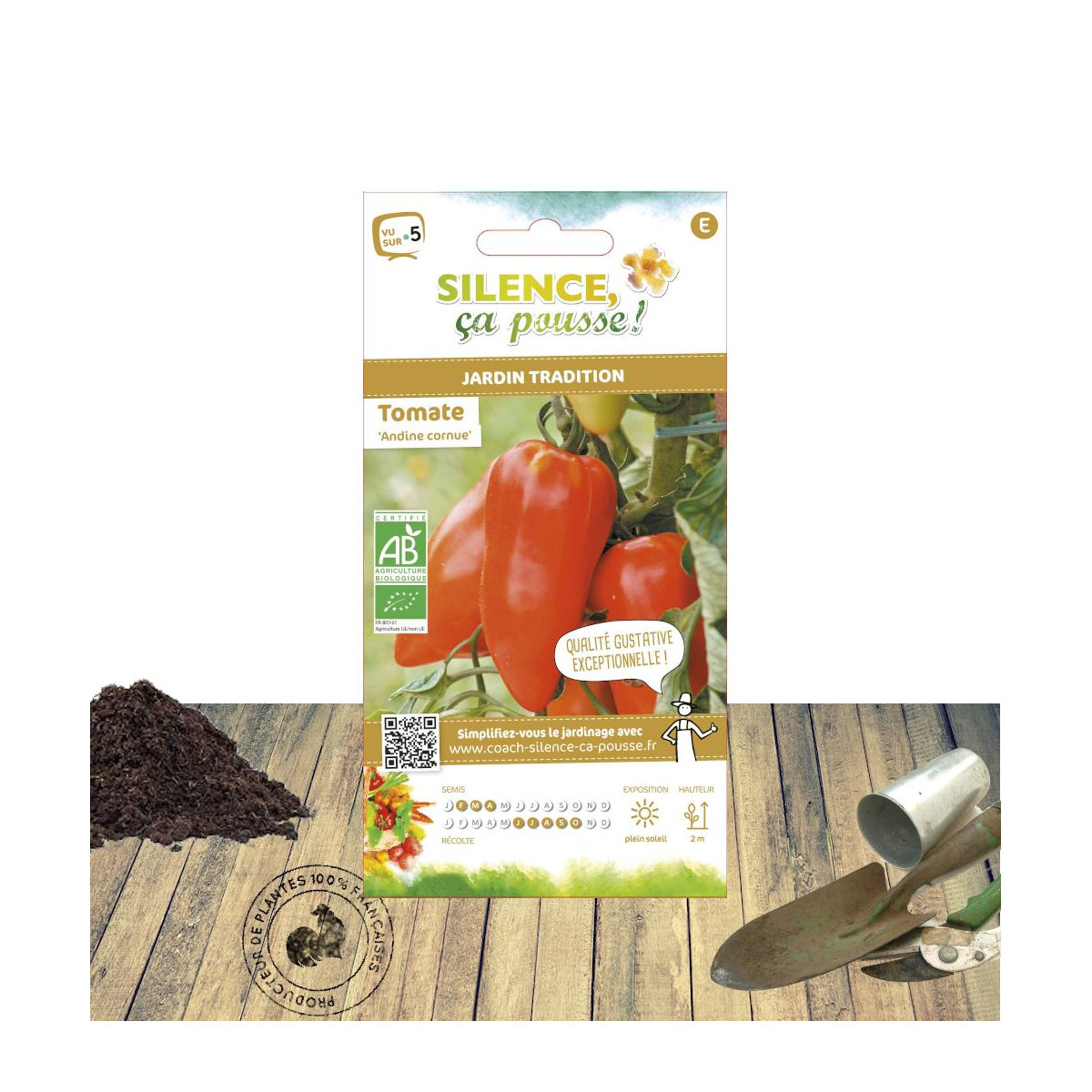 Graines de Tomate Andine Cornue - Sans traitement - Silence ça Pousse !