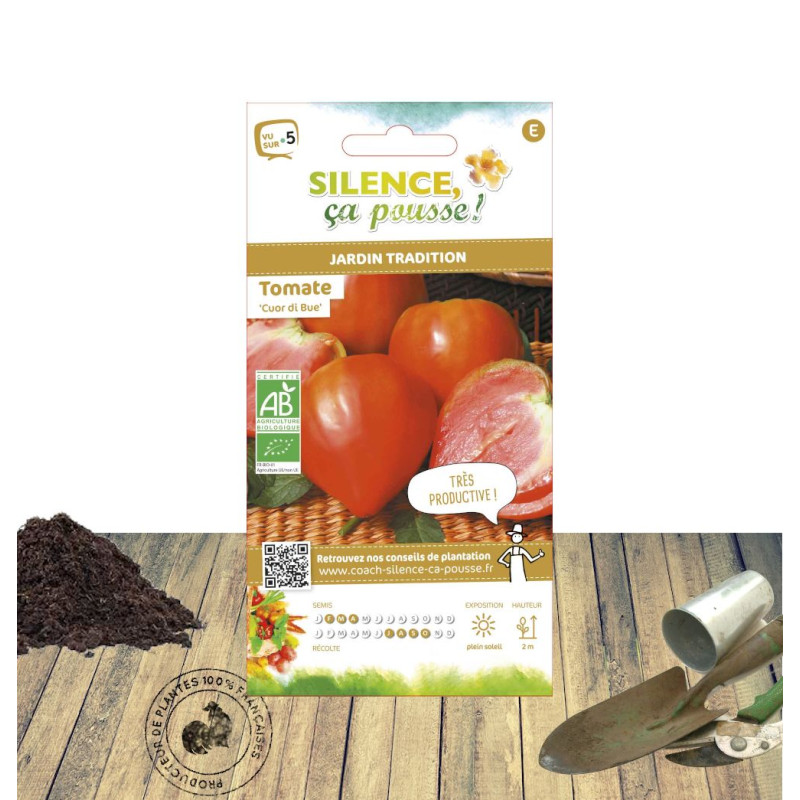 Graines de Tomate Cœur De Bœuf - Sans traitement - Silence ça Pousse !