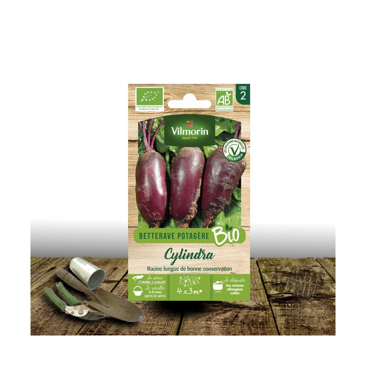 Graines de betterave Cylindra - Sans traitement - Vilmorin Graines de betterave Cylindra - Sans traitement - Vilmorin