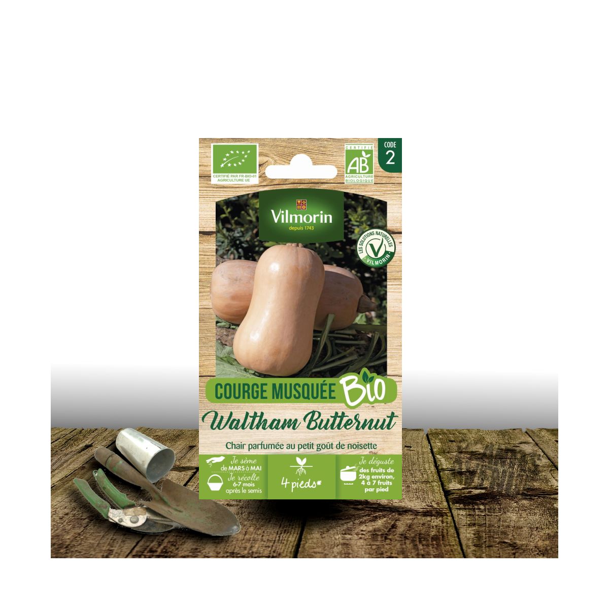 Graines de Courge Butternut Waltham Butternut - Sans traitement - Vilmorin