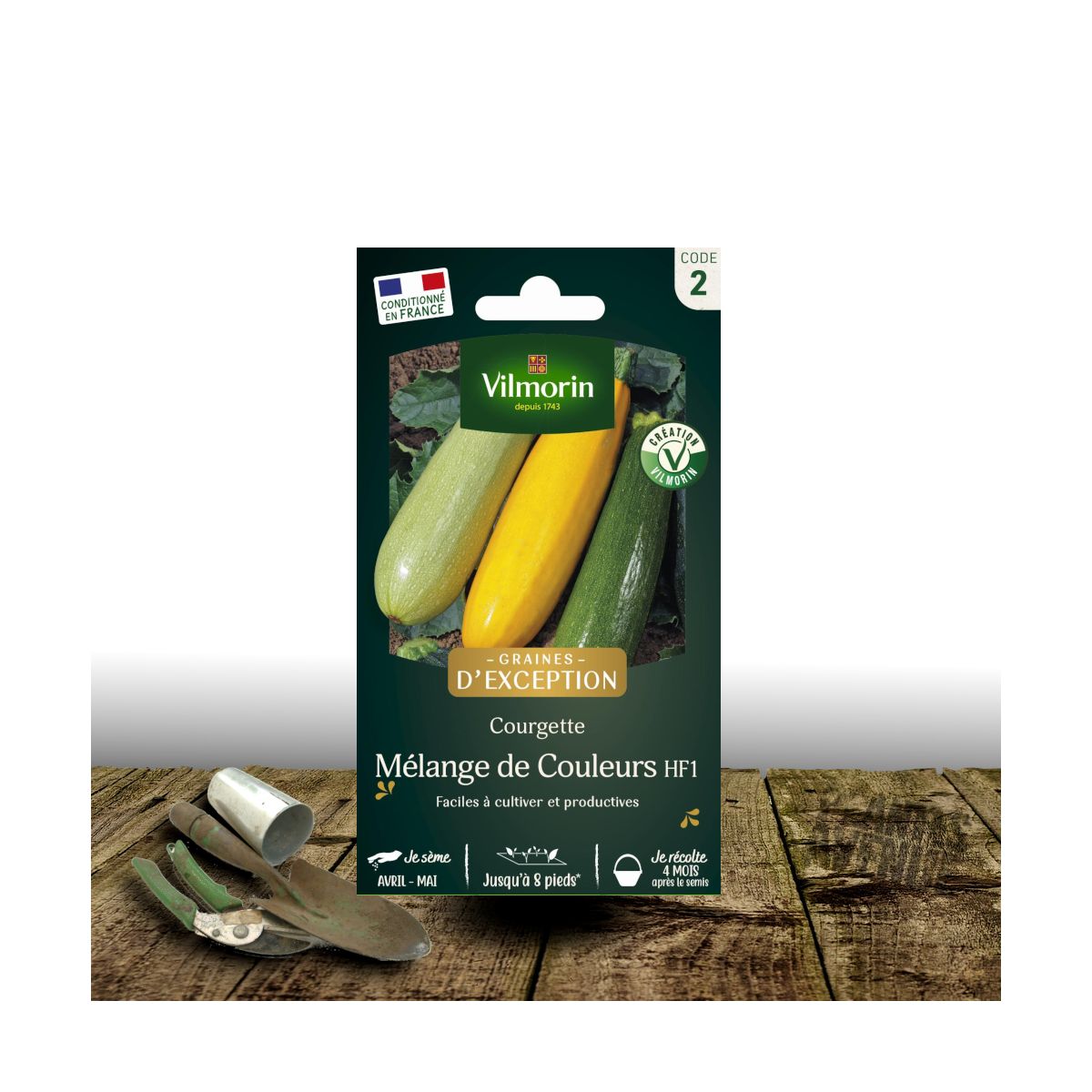 Graines de Courgette Mélange de couleur HF1 - Vilmorin Graines de Courgette Mélange de couleur HF1 - Vilmorin