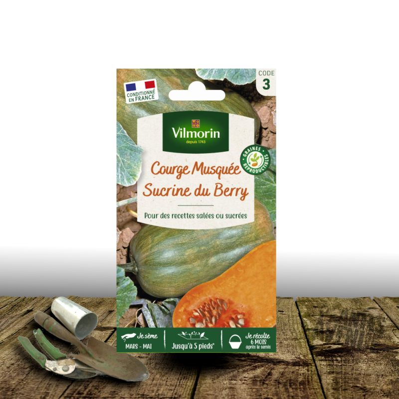 Graines De Courge Musquée Sucrine Du Berry - Les Graines Bocquet - Sachet Pour Potager - 4
