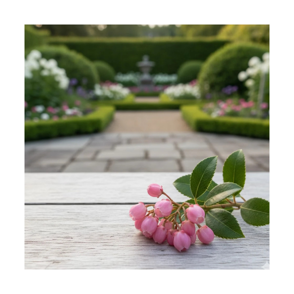 Arbousier Roselily Minlily en pot avec ses clochettes roses printanières