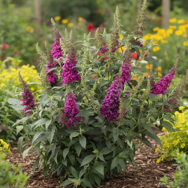 Buddleja Leah Raspberry Buddleia Buzz™ Hot Raspberry : Arbre aux papillons rose vif