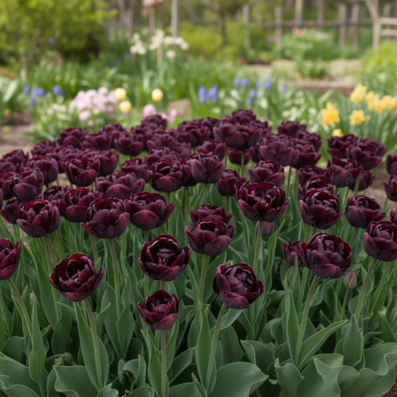 Bulbe de Tulipe double tardive Black Hero
