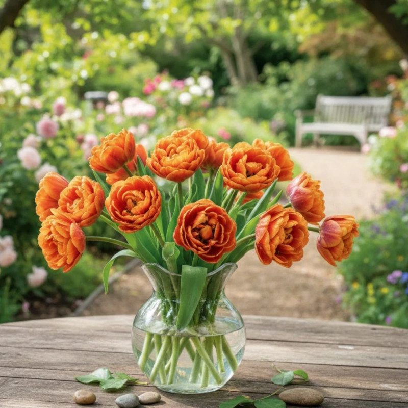 Bulbe de Tulipe double tardive Orange Princess