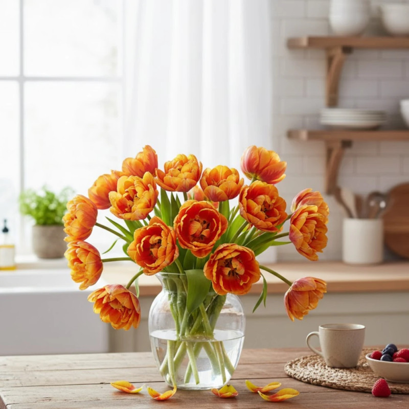 Bulbe de Tulipe double tardive Orange Princess