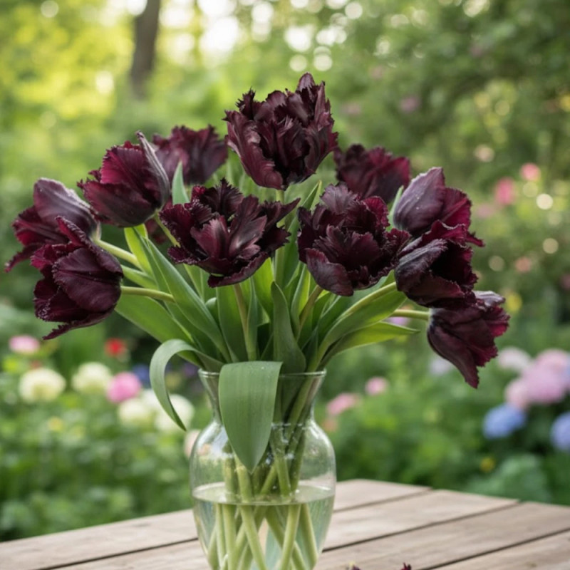 Bulbe de Tulipe Perroquet Black Parrot