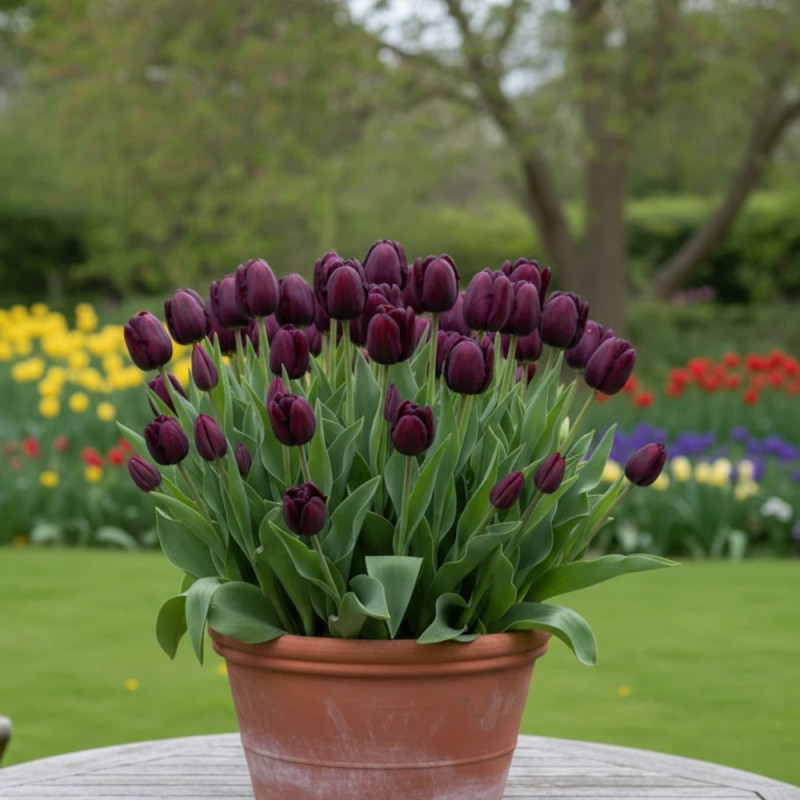 Bulbe de Tulipe Simple Tardive Reine de la Nuit