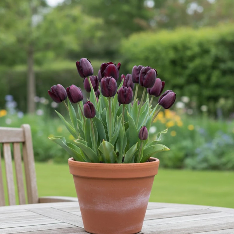 Bulbe de Tulipe Simple Tardive Reine de la Nuit