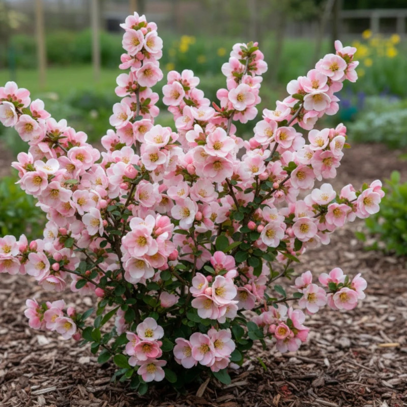 Cognassier du Japon Flocon Rose, Chaenomeles