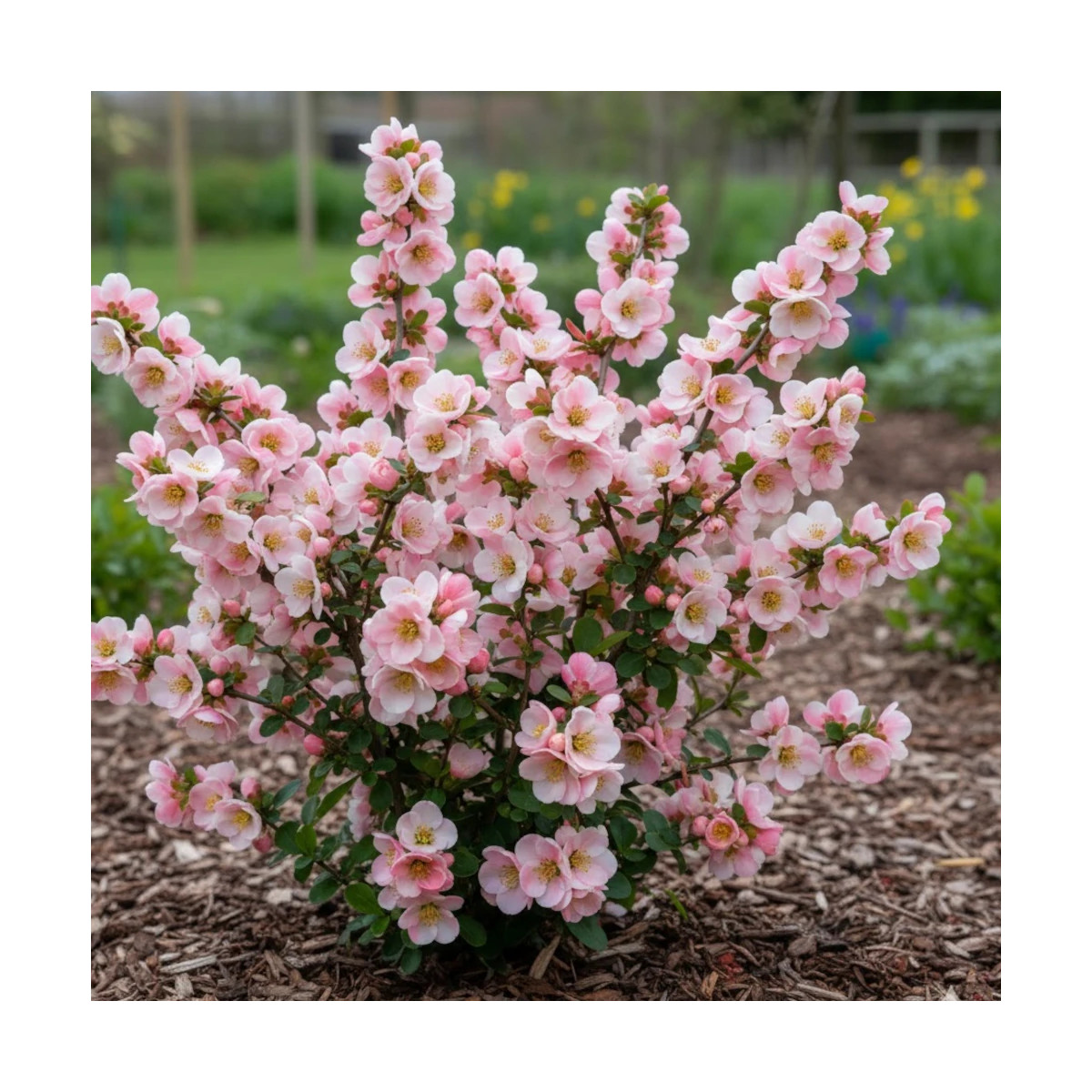 Cognassier du Japon Flocon Rose, Chaenomeles