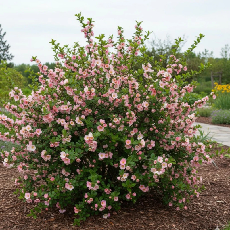 Cognassier du Japon Flocon Rose, Chaenomeles