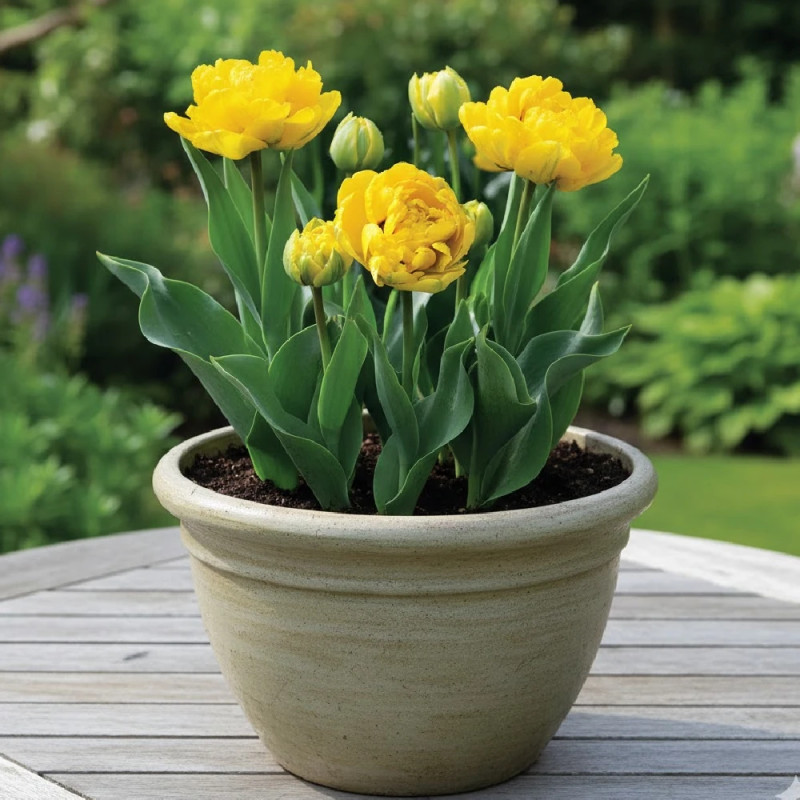 Bulbe de Tulipe double tardive Yellow Pomponette