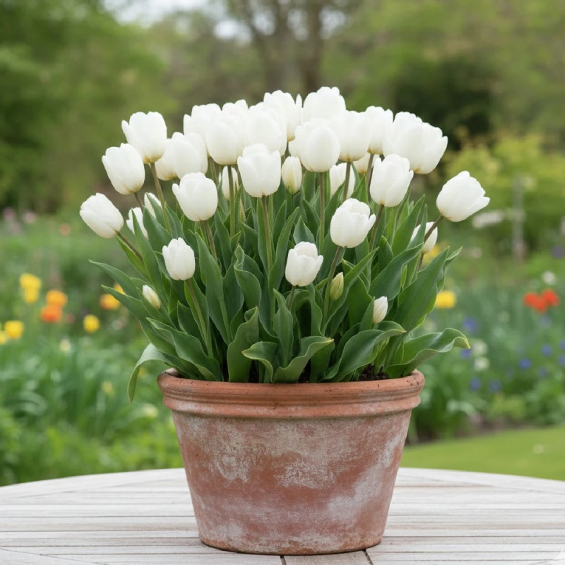 Bulbe de Tulipe simple hâtive White Marvel