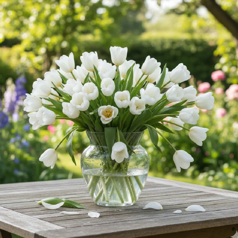 Bulbe de Tulipe simple hâtive White Marvel
