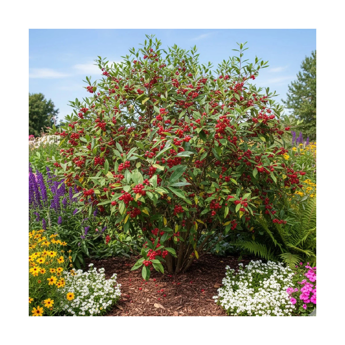 Elaeagnus Pointilla® 'Amoroso', Chalef d'automne à baies de goumi
