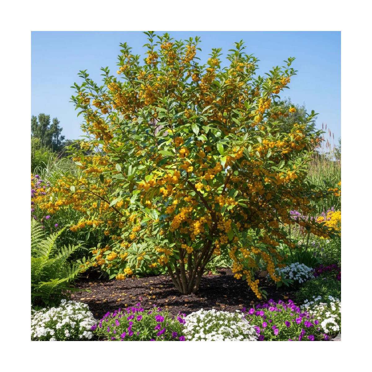 Elaeagnus Pointilla® 'Fortunella', Chalef d'automne à baies de goumi