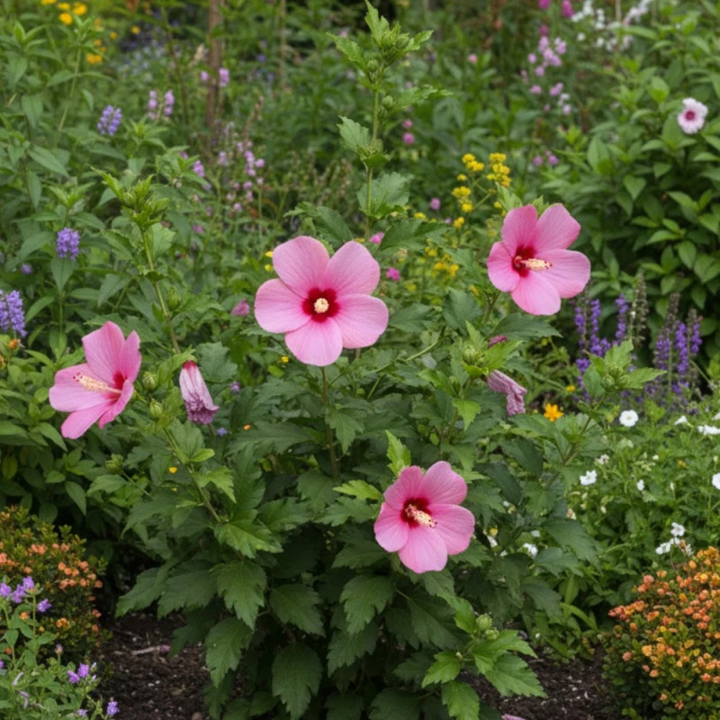 Hibiscus Flower Tower Ruby® 'Gandini van Aart Ruby', Althéa