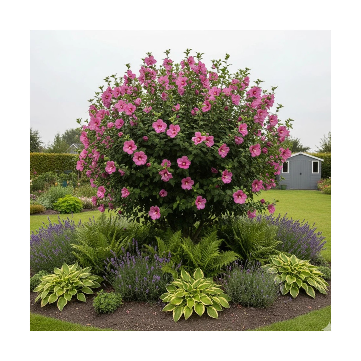 Hibiscus Flower Tower Ruby® 'Gandini van Aart Ruby', Althéa Hibiscus Flower Tower Ruby® 'Gandini van Aart Ruby', Althéa