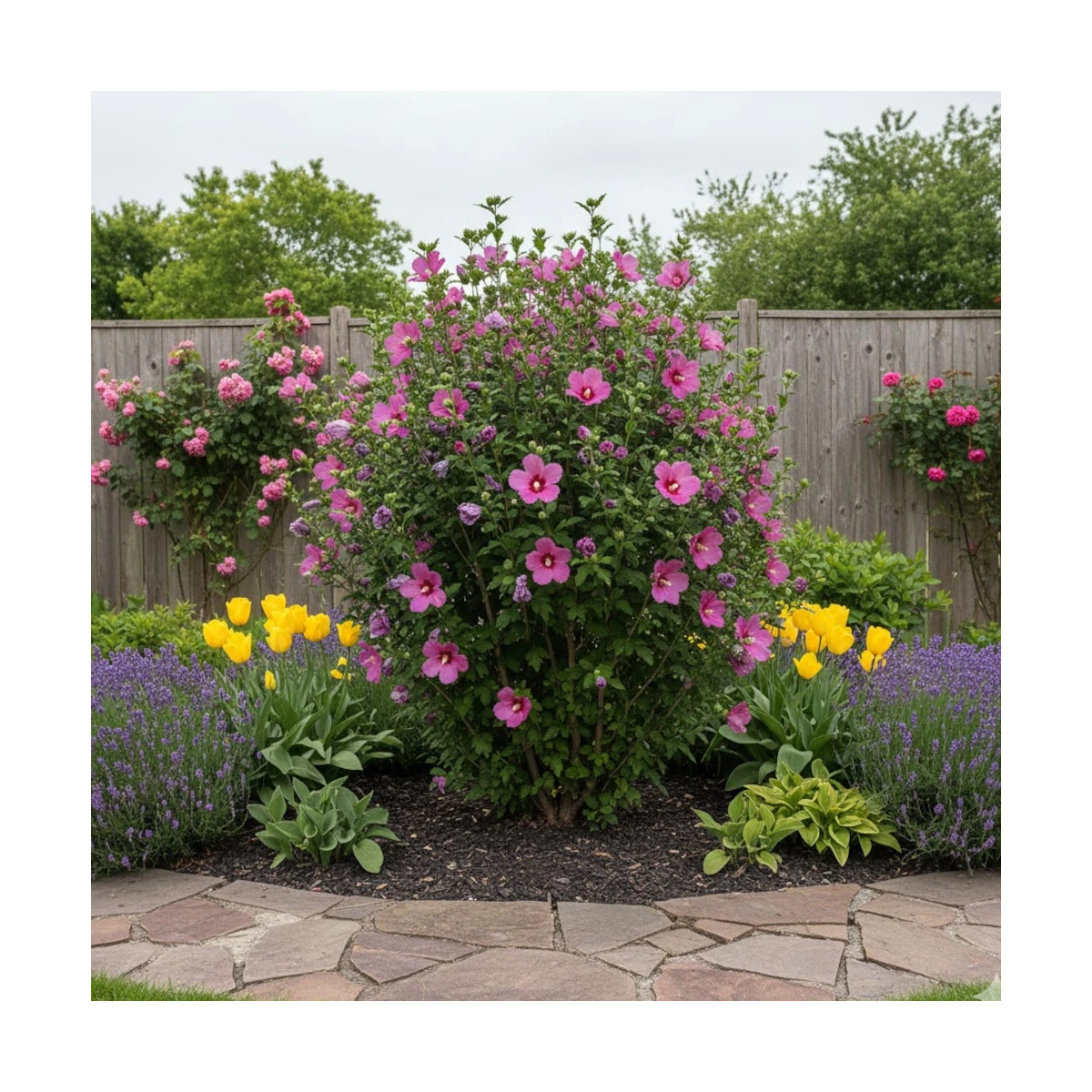 Hibiscus Flower Tower Ruby® 'Gandini van Aart Ruby', Althéa Hibiscus Flower Tower Ruby® 'Gandini van Aart Ruby', Althéa
