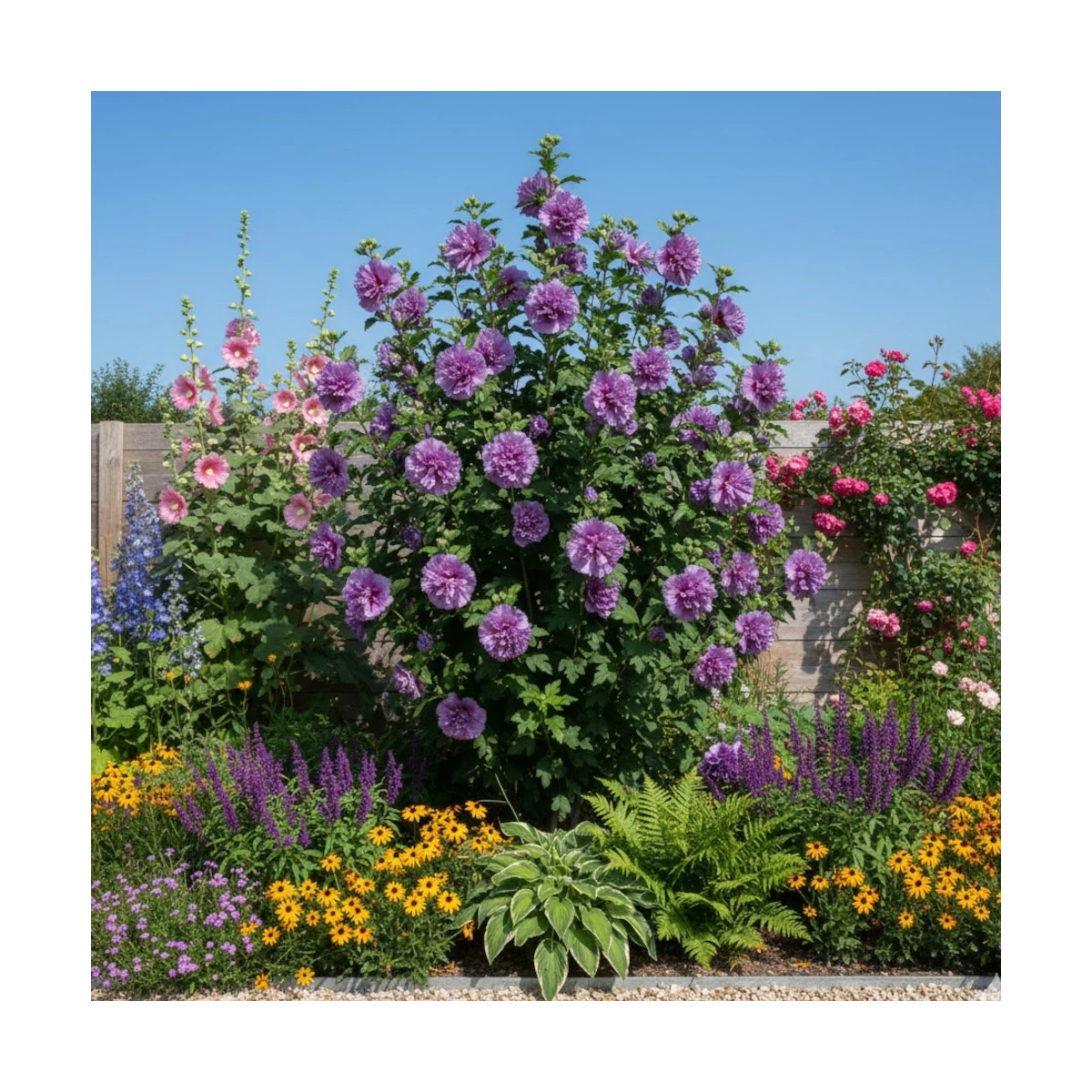 Hibiscus French Cabaret® Purple 'Mindouv5', Althéa