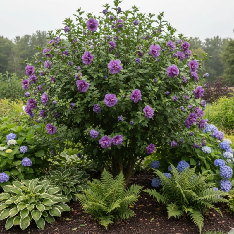 Hibiscus French Cabaret® Purple 'Mindouv5', Althéa
