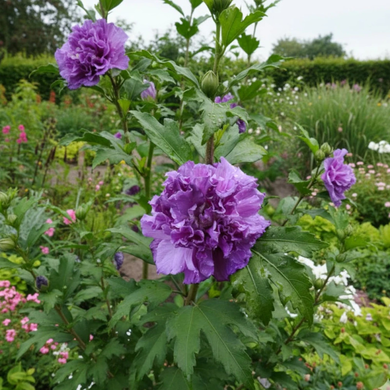 Hibiscus French Cabaret® Purple 'Mindouv5', Althéa