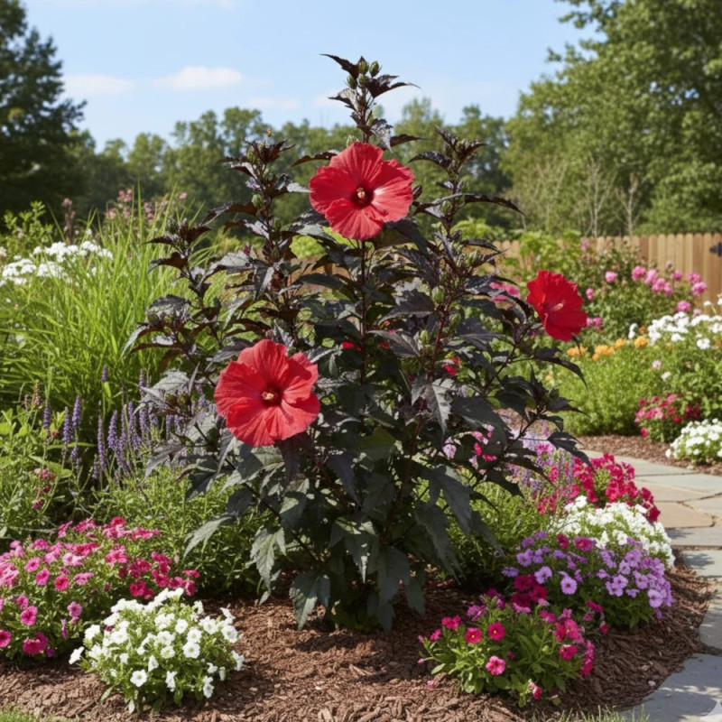 Hibiscus des marais Carousel® 'Red Wine'