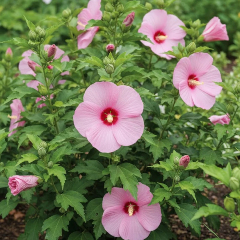 Hibiscus des marais Rose Clair